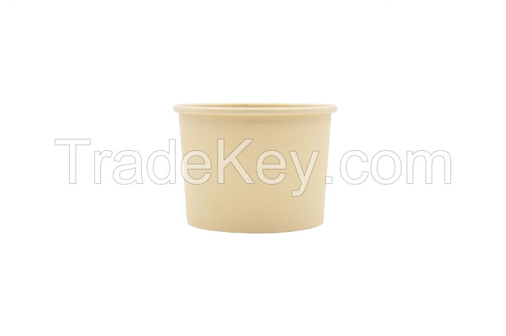 Food Grade Environmental Bamboo Fibre Paper Soup Cup 8/12/16/26/32 OZ