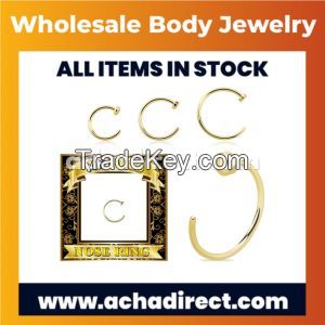 Wholesale 14K Gold Clip-on Nose Hoop Ring