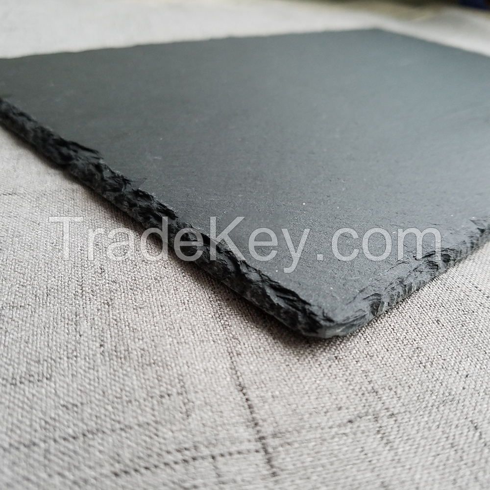 High quality Kinslate Black Natural Slate Plates for tableware