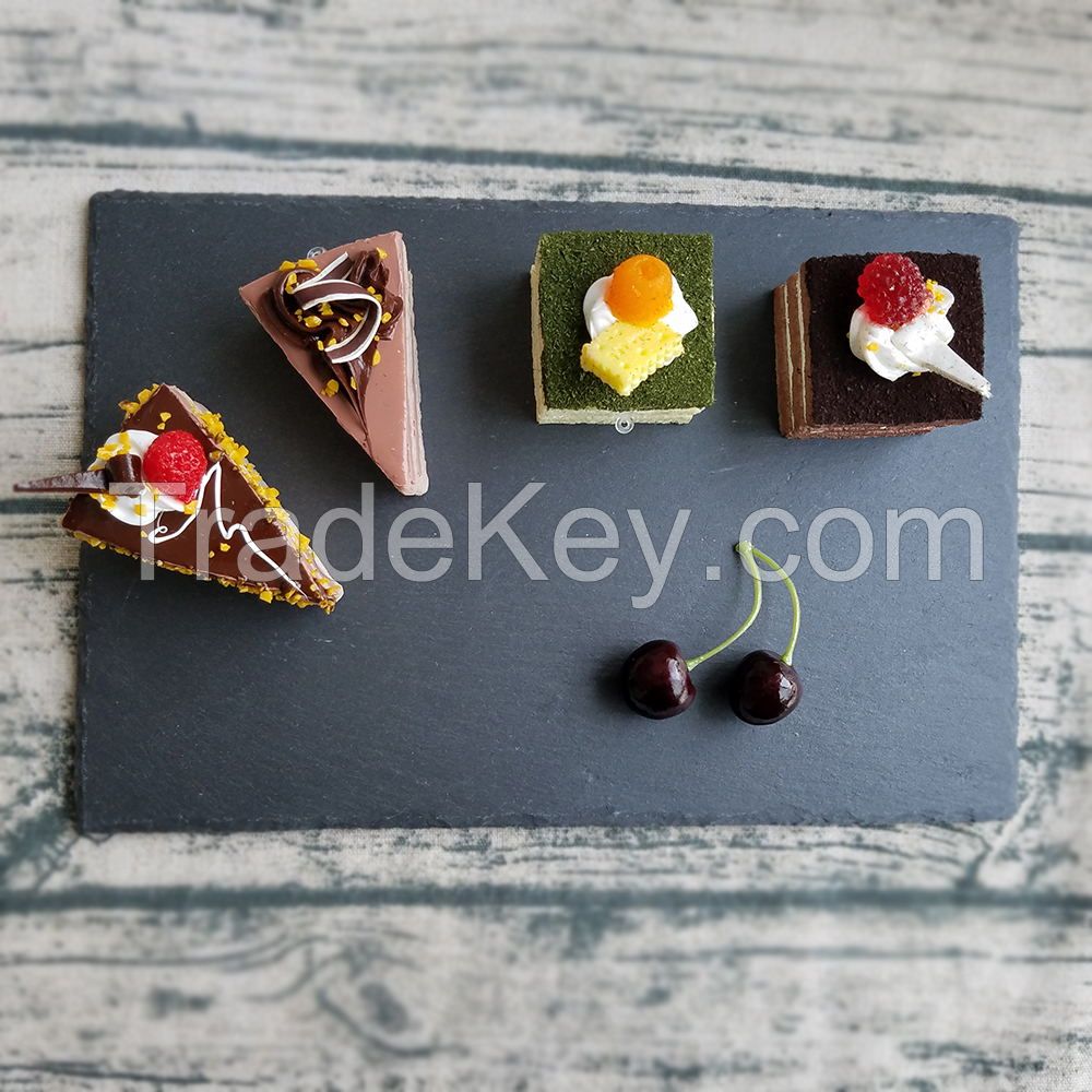 High quality Kinslate Black Natural Slate Plates for tableware