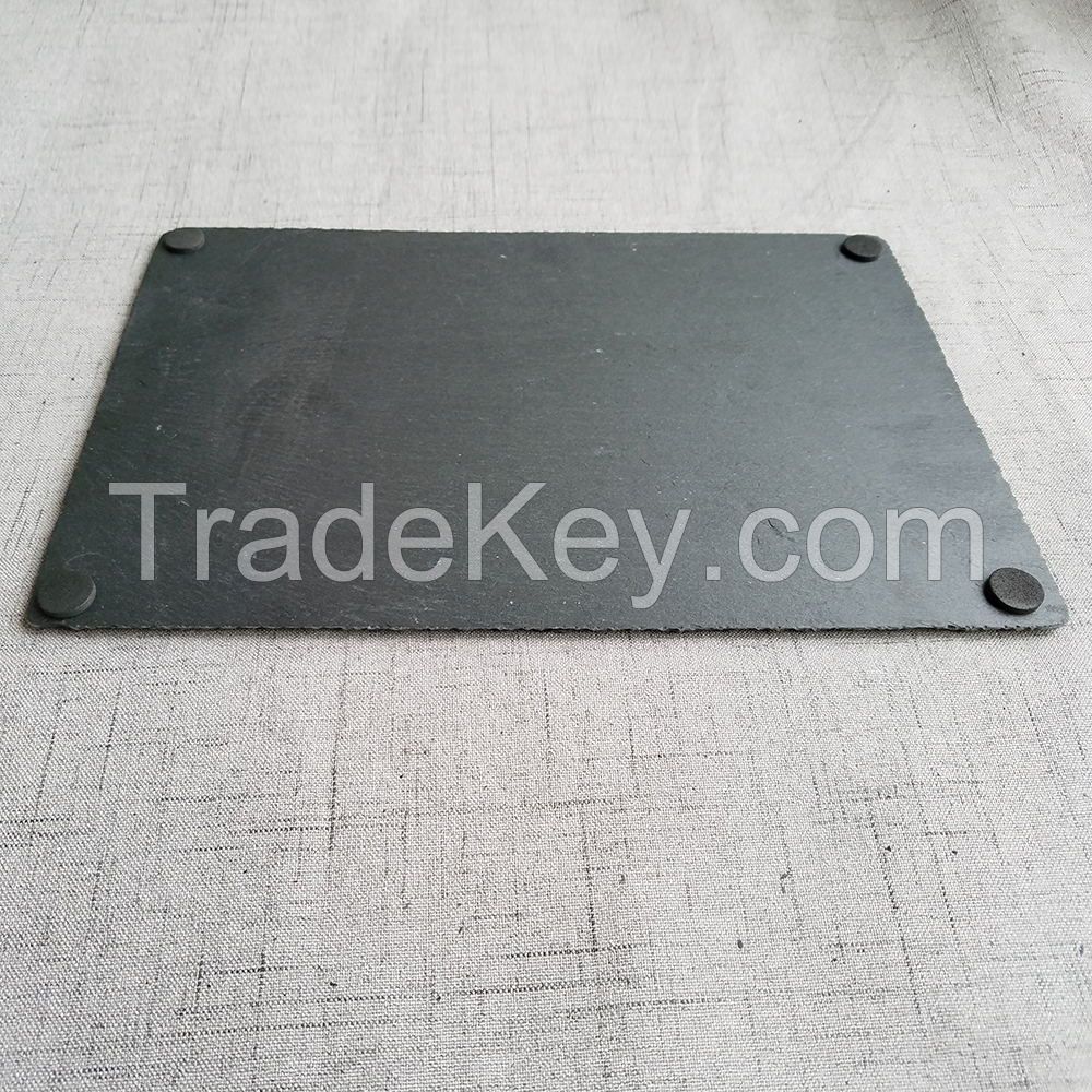 High quality Kinslate Black Natural Slate Plates for tableware