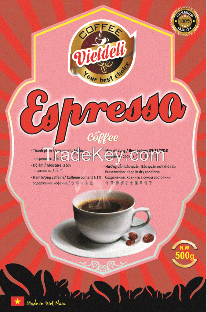 Sell ESPRESSO ROASTED COFFEE BEANS - Viet Deli Coffee Co., Ltd