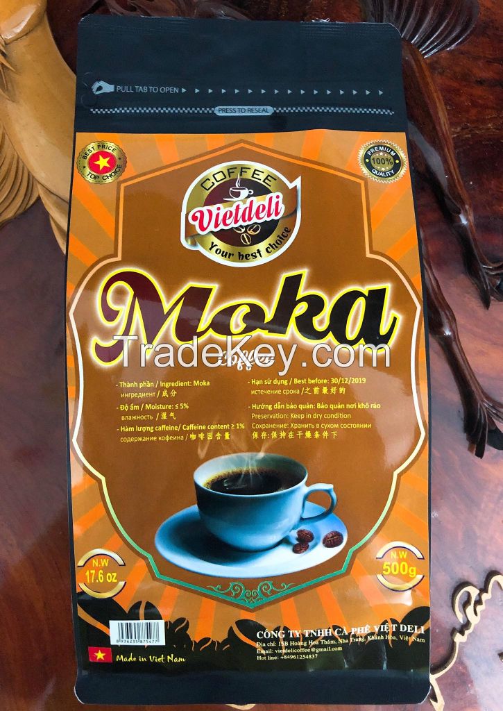 Sell MOKA ROASTED COFFEE BEANS - Viet Deli Coffee Co., Ltd