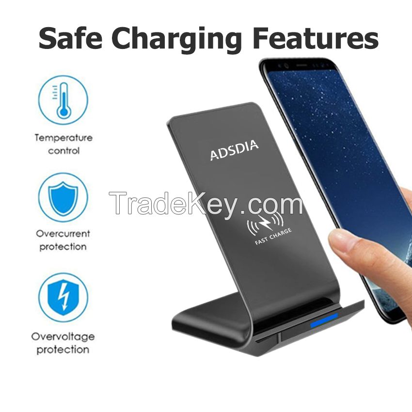 Qi standard fast Charging wireless charger stand for Samsung Galaxy/ iPhone