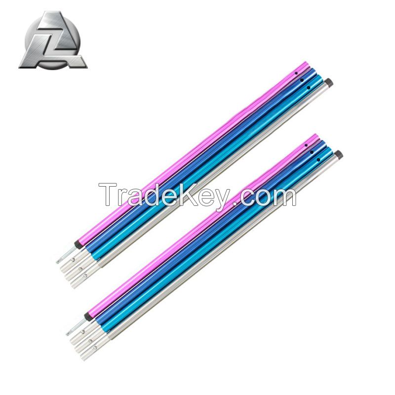7001 t6 colorful adjustable aluminum tent pole profiles with different diameter