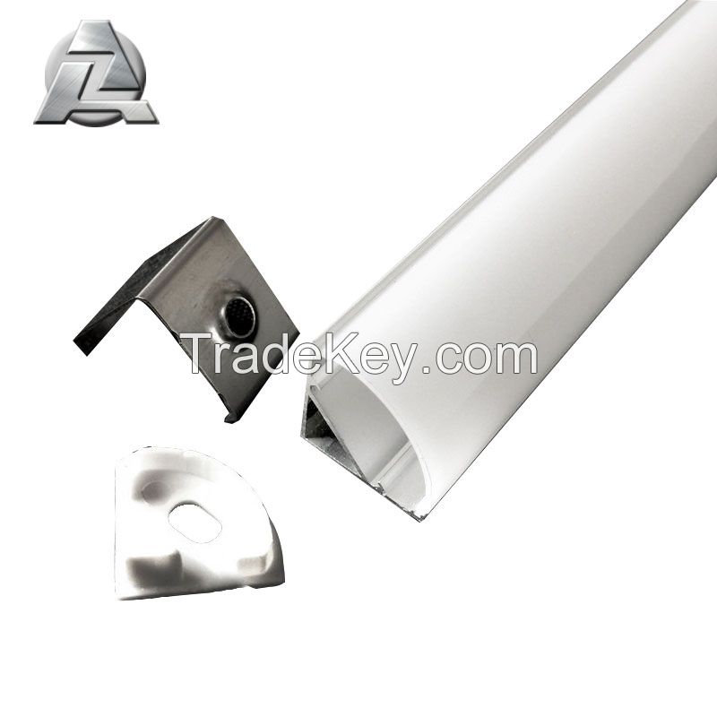 silver aluminum extrusion led profile with cover
