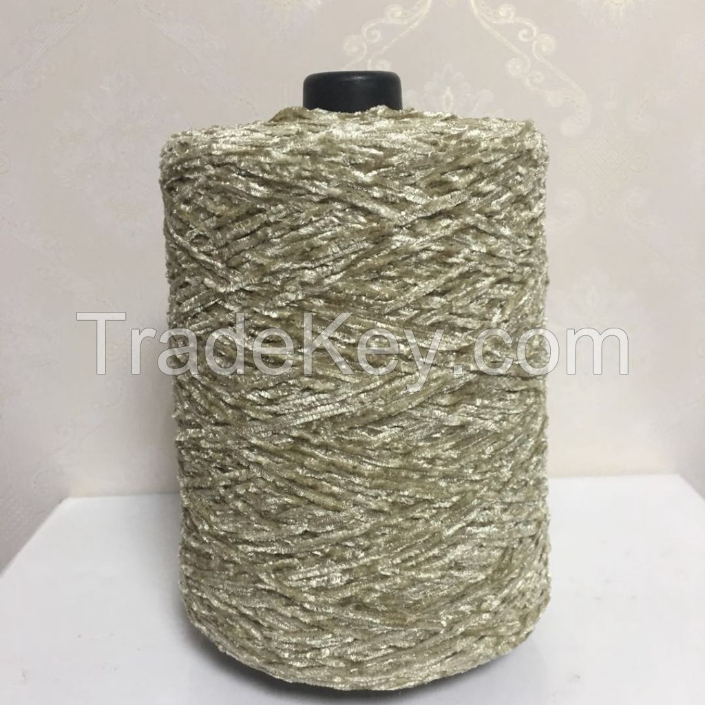 Factory High quality chenille yarn RAW White and Dyed