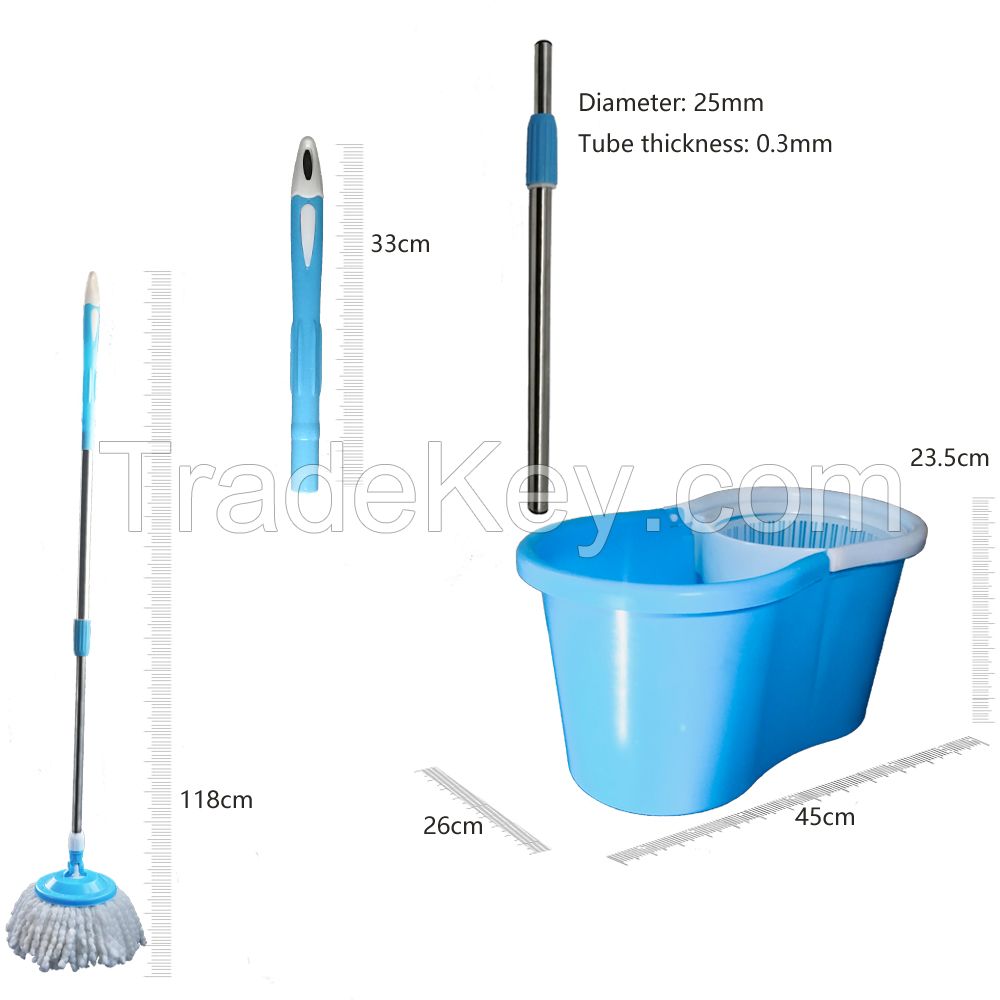 Telescopic handle self-wringing Microfiber spin mop 360