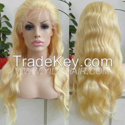 Long Blonde Wig Real Hair