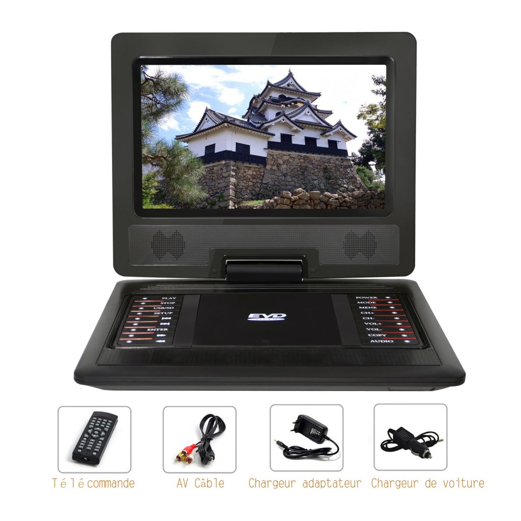 12 INCH HD Digital TFT 270Â° Swivel Screen Built-In Rechargeable Battery