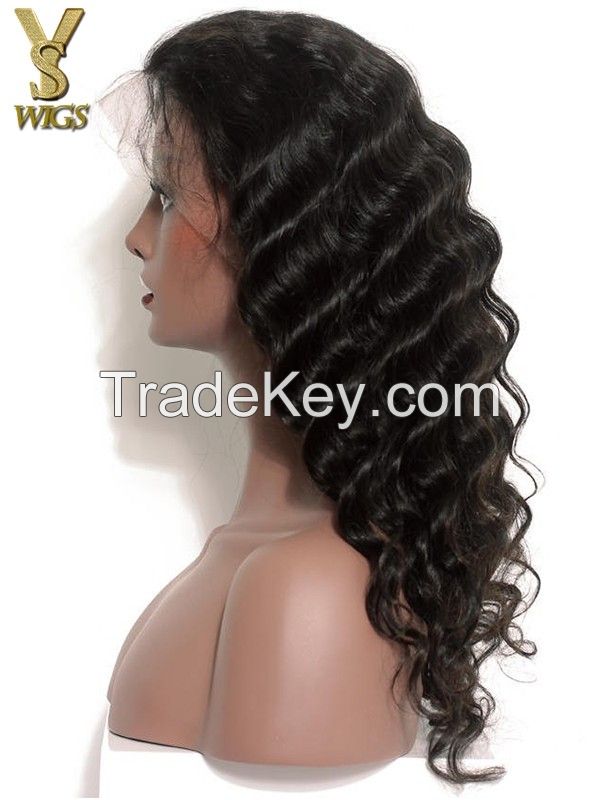 Yswigs Loose Wave Virgin Brazilian Human Hair Lace Front Wigs With Baby Hair