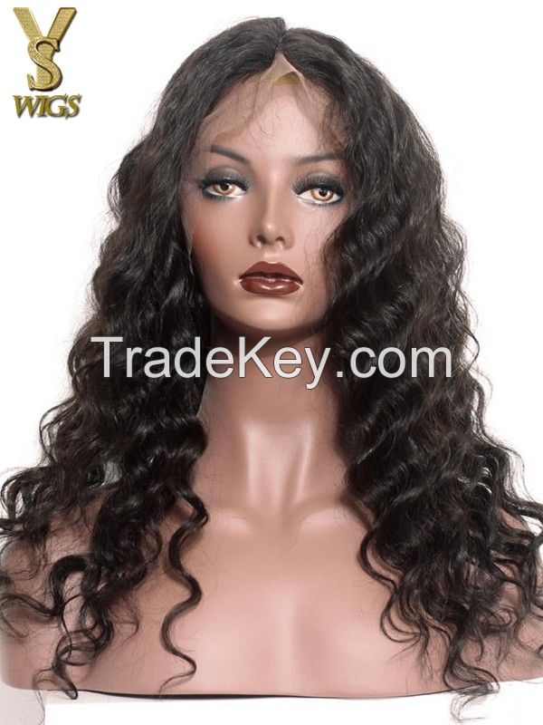 Yswigs Loose Wave Virgin Brazilian Human Hair Lace Front Wigs With Baby Hair