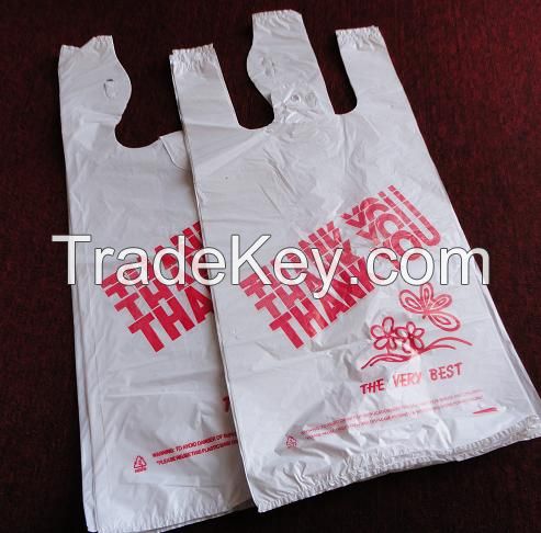 Wholesale HDPE/LDPE Thank you T-shirt plastic bag