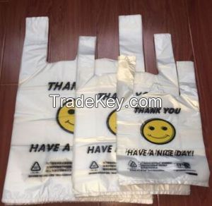 Wholesale HDPE/LDPE Thank you T-shirt plastic bag