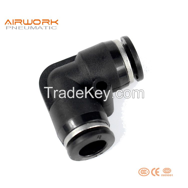 PV Pneumatic Plastic L Type 90 Degree Elbow Push In Quick Fitting Easy Fit Connectors