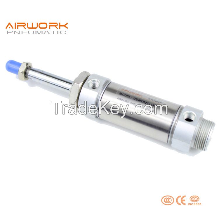 CM2 Pneumaric Stainless Steel Small Mini Air Cylinder Adjustable Stroke Round type