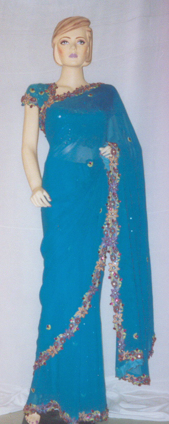 Indian Hand Embroidered saree