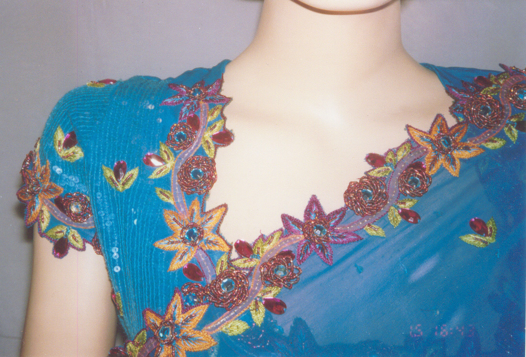 Indian Hand Embroidered saree