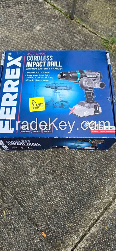 Ferrex drill incl. 20V battery and charger A Ware