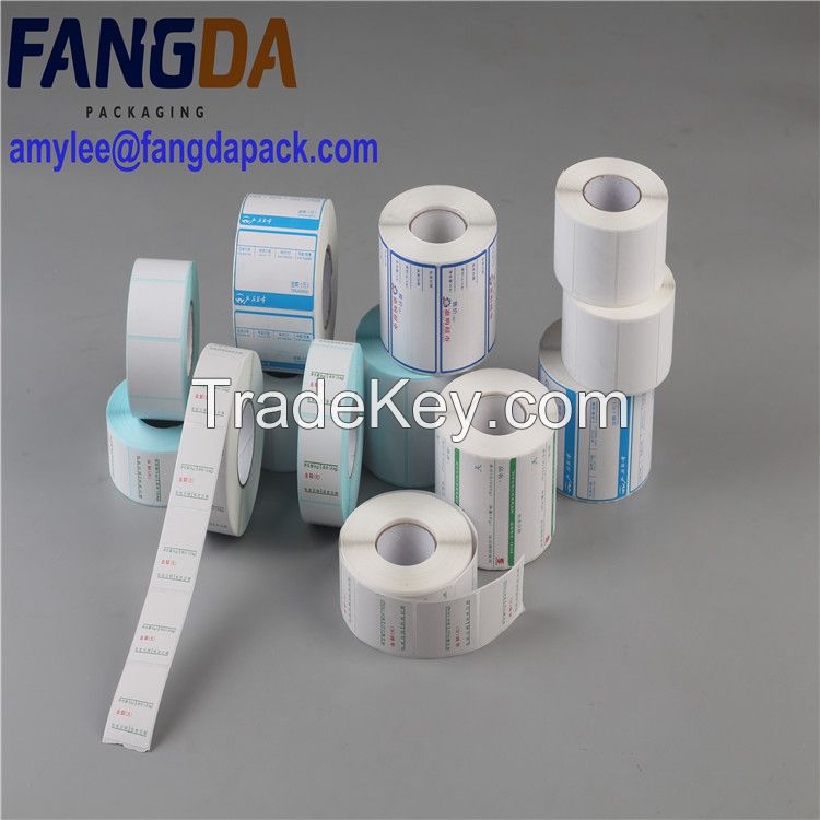 white plai water proof thermal transfer label roll