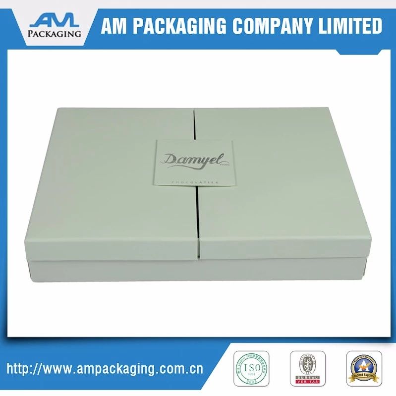 rigid paper packaging double door food grade macarons box with plastic