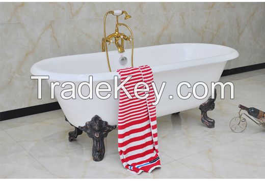 double ended cast iron bathtub on monarch imperial feet