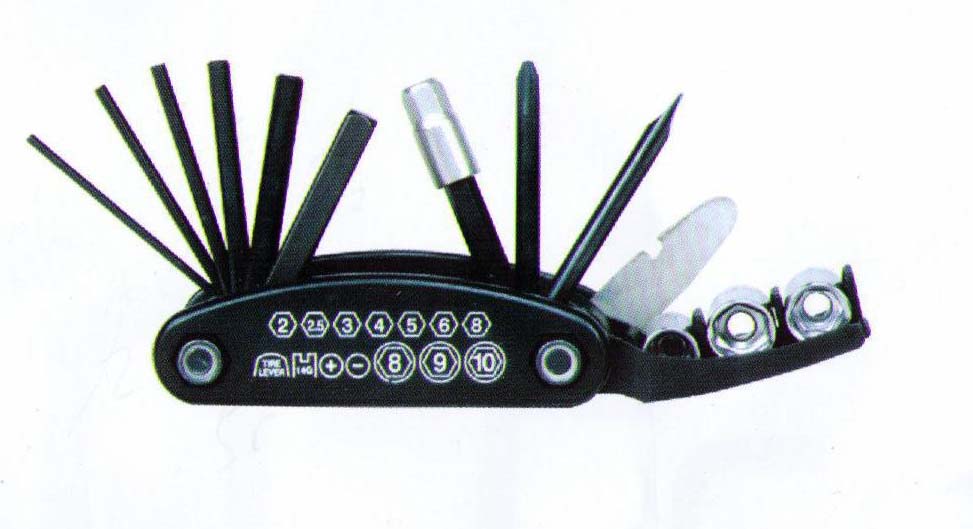 folding bicycle tools .allen key set , bicycle  wrench