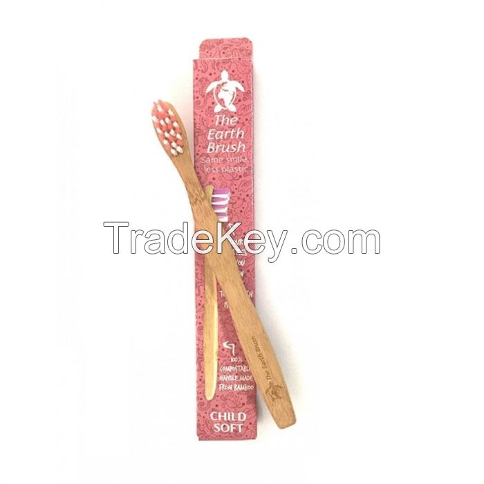 Earth Brush Toothbrush Child Soft Pink/W