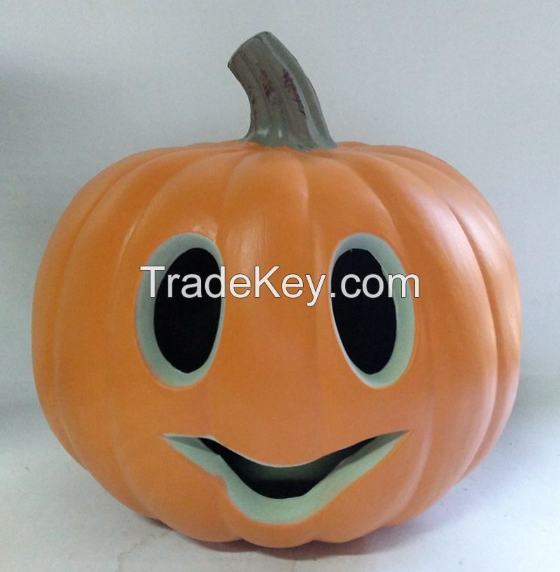 Halloween easy artificial carving craft decorative pumpkin light with