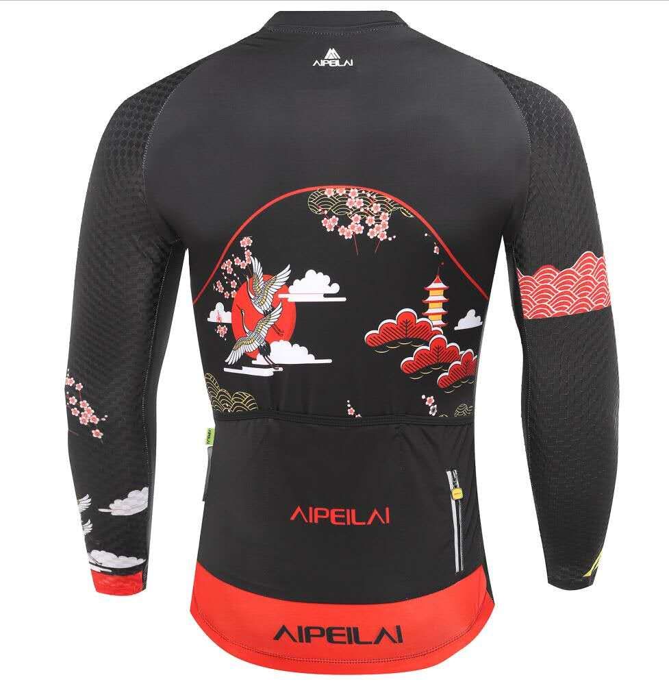 2018 Men Long Sleeve Cycling Jersey Bike Wear