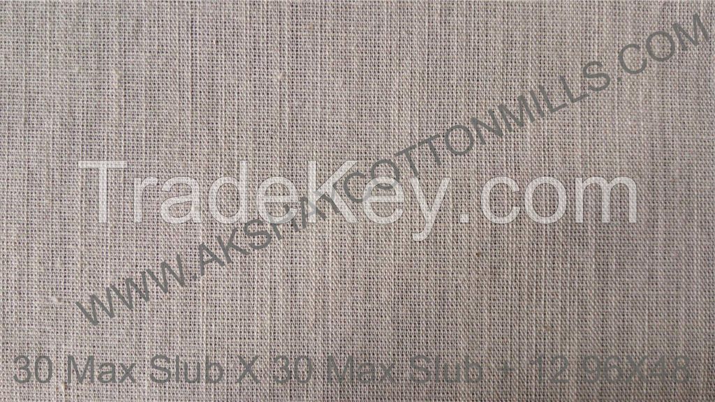 Grey Fabric 30s MAX SLUB 100% Cotton