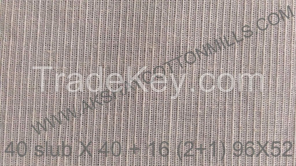 Grey Fabric  40s SLUB 100% Cotton