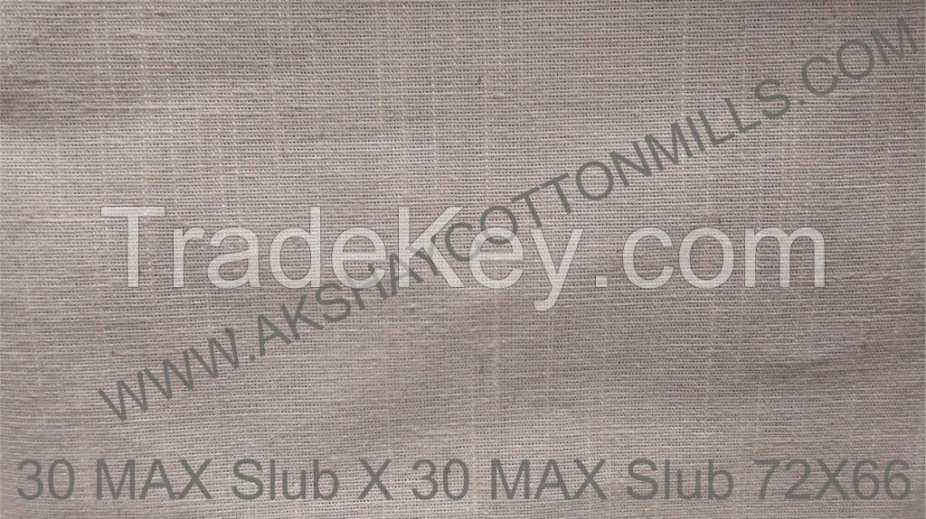 Grey fabric 30s MAX SLUB 100% Cotton