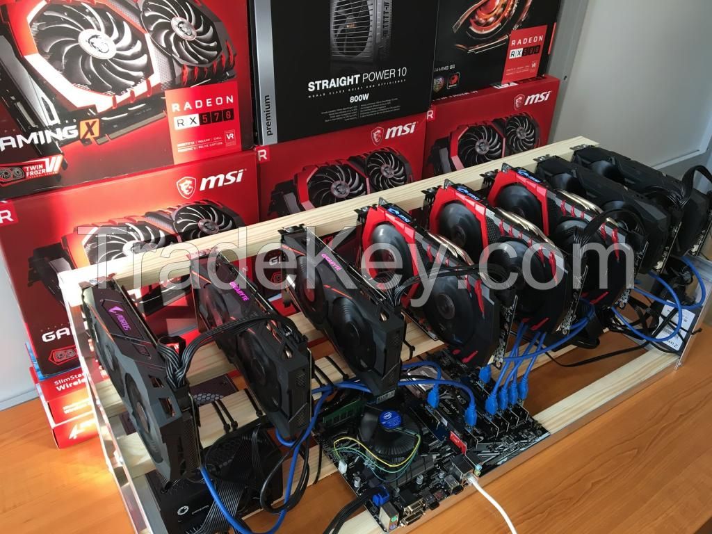 Hot cryptocurrencies 1060 RX470 RX480 RX580 Graphics card Latest Mining machine motherboard VGA graphic cards