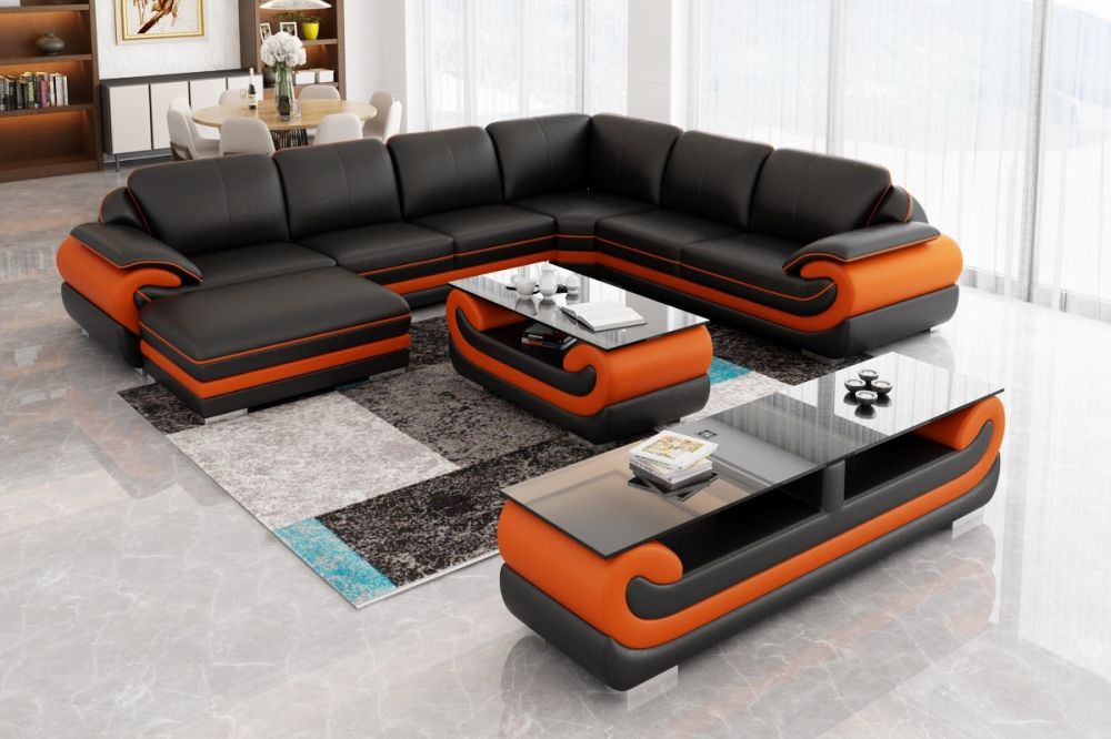 Modern L Shape Leather Sofa