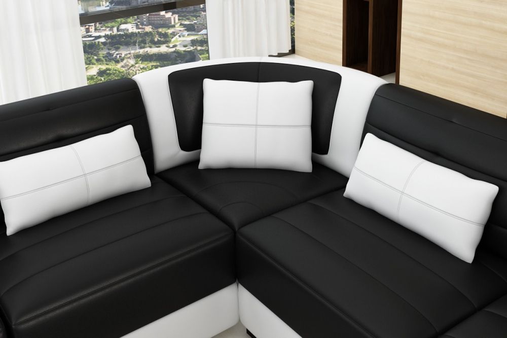 Modern Italian Leather Corner Sofa