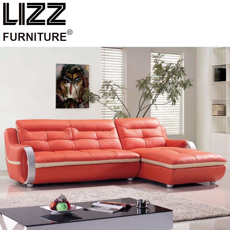 Living Room Leather Sectional Sofa Factory From China