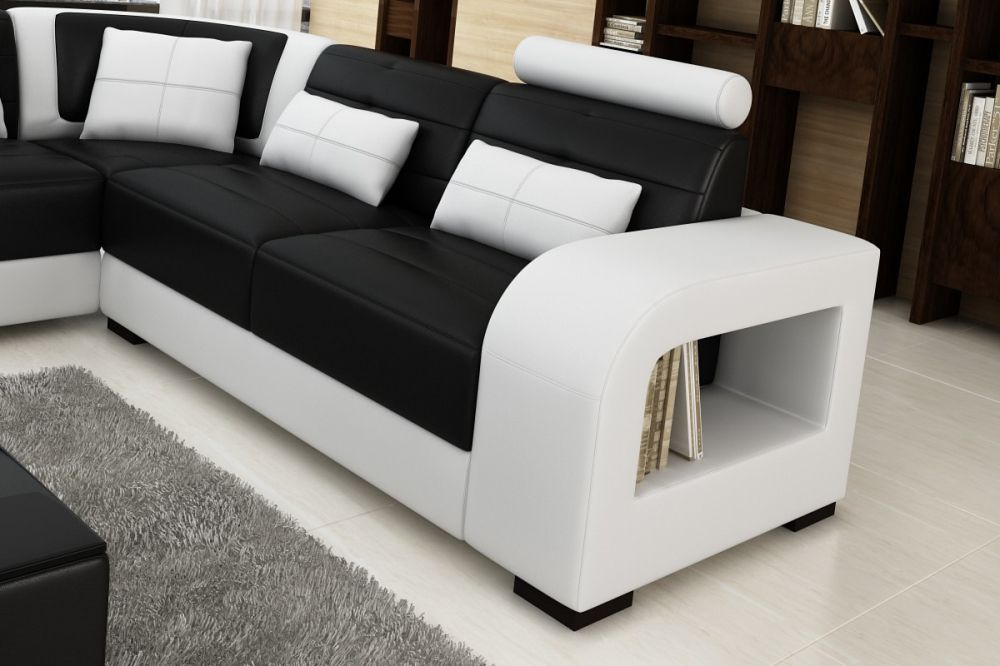 Modern Italian Leather Corner Sofa