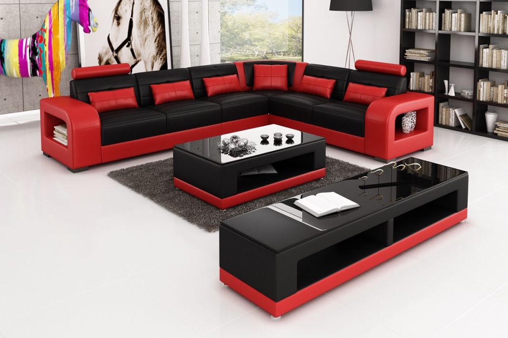 Modern Italian Leather Corner Sofa