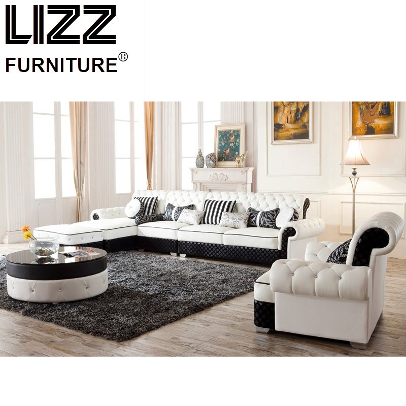 Modern Miami Furniture Leisure Sectional Leather Sofa