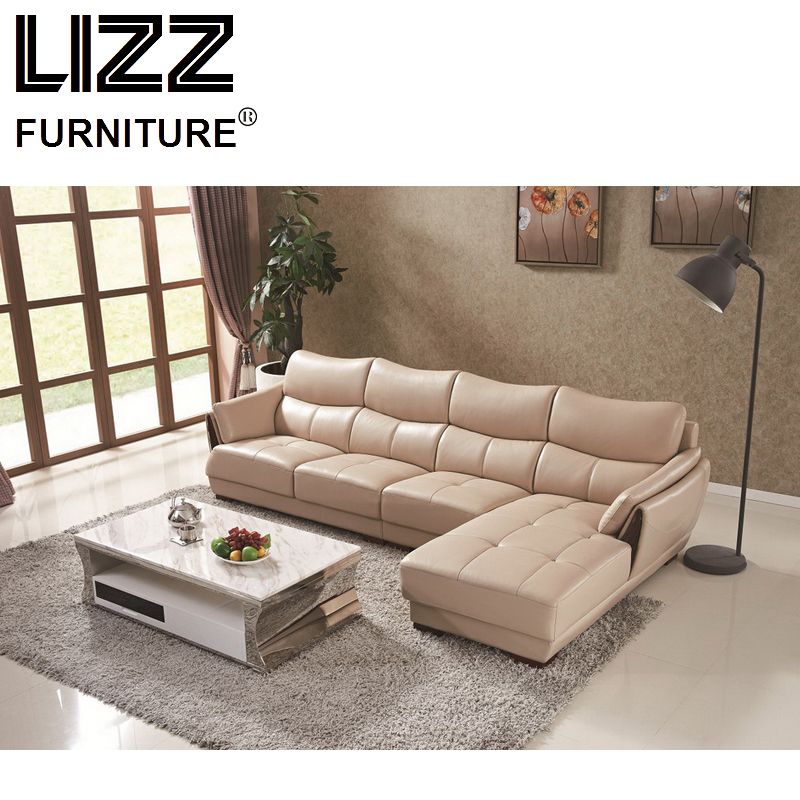 Living Room Furniture Modern Italian Leather Sofa