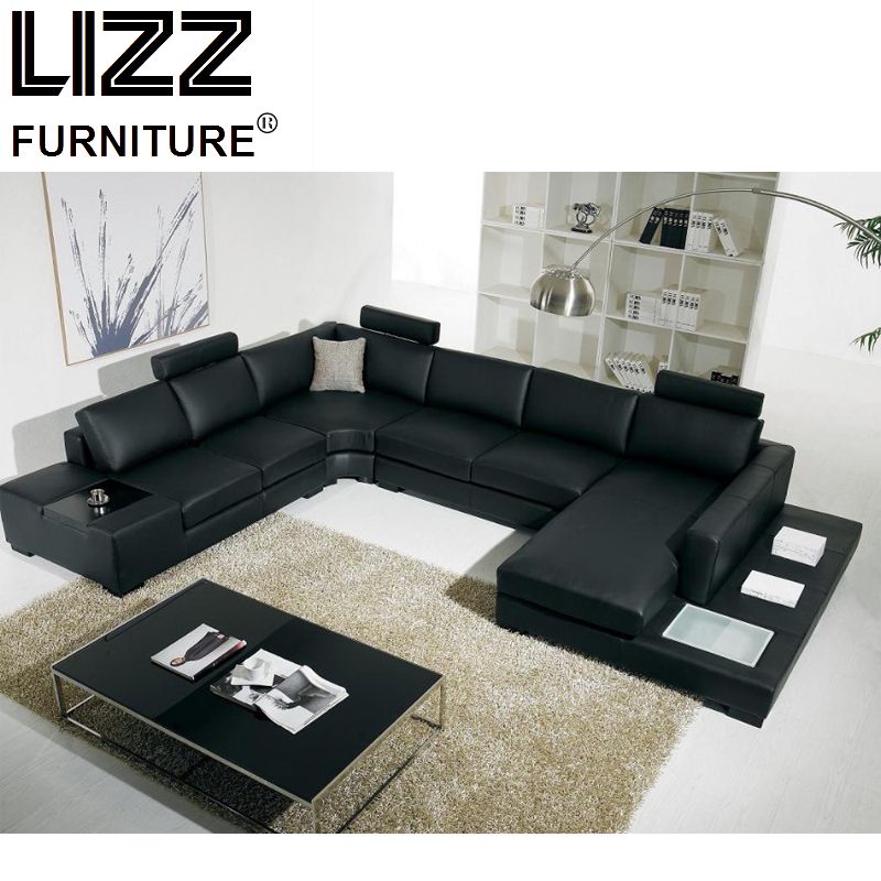 Modern Genuine Leather Sofa Set