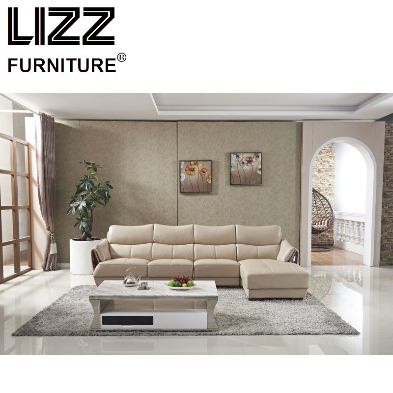 Living Room Furniture Modern Italian Leather Sofa