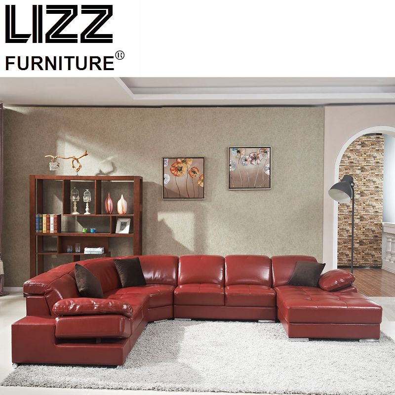 U Shape Living Room Leather Sofa