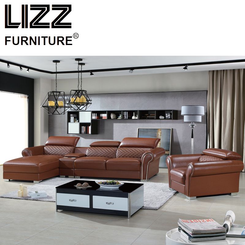 New Design Modern Living Room Leather Sofa Set