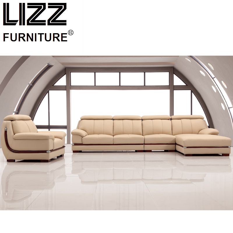 Modern L-Shape Leather Sectional Sofa