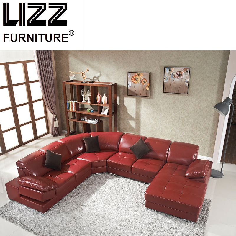 U Shape Living Room Leather Sofa