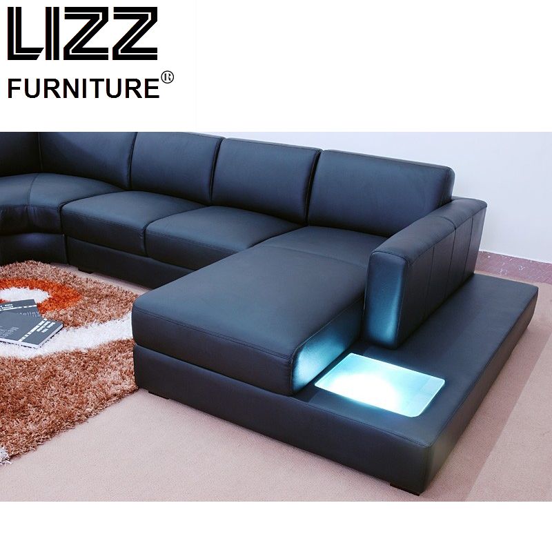 Modern Genuine Leather Sofa Set