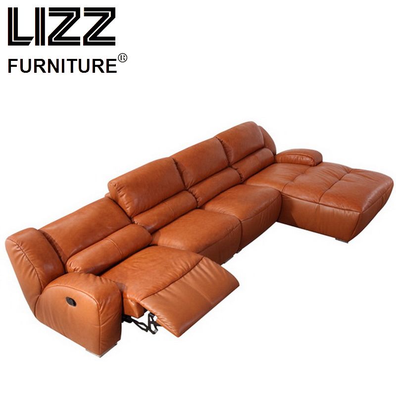 Modern Design Home Furnitional Leather Corner Sofa with Function
