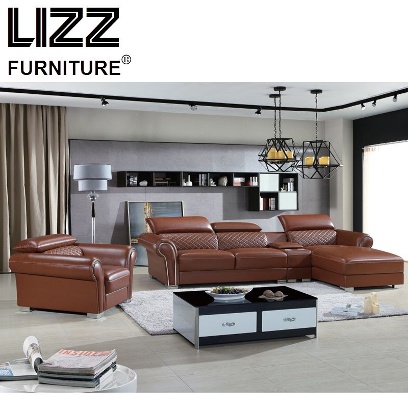 New Design Modern Living Room Leather Sofa Set